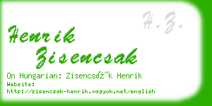 henrik zisencsak business card